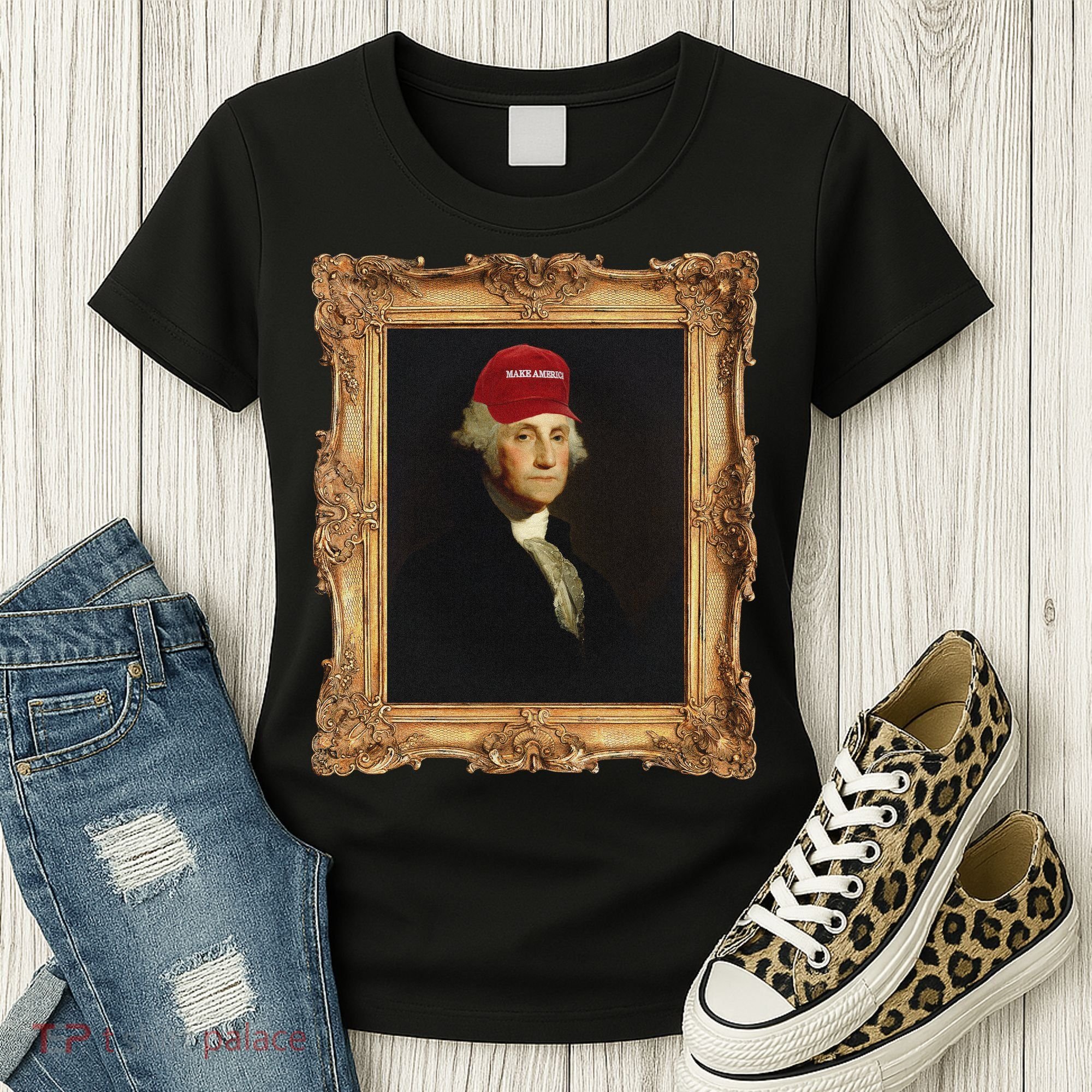 George Washington Make America Portrait Women's T-Shirt