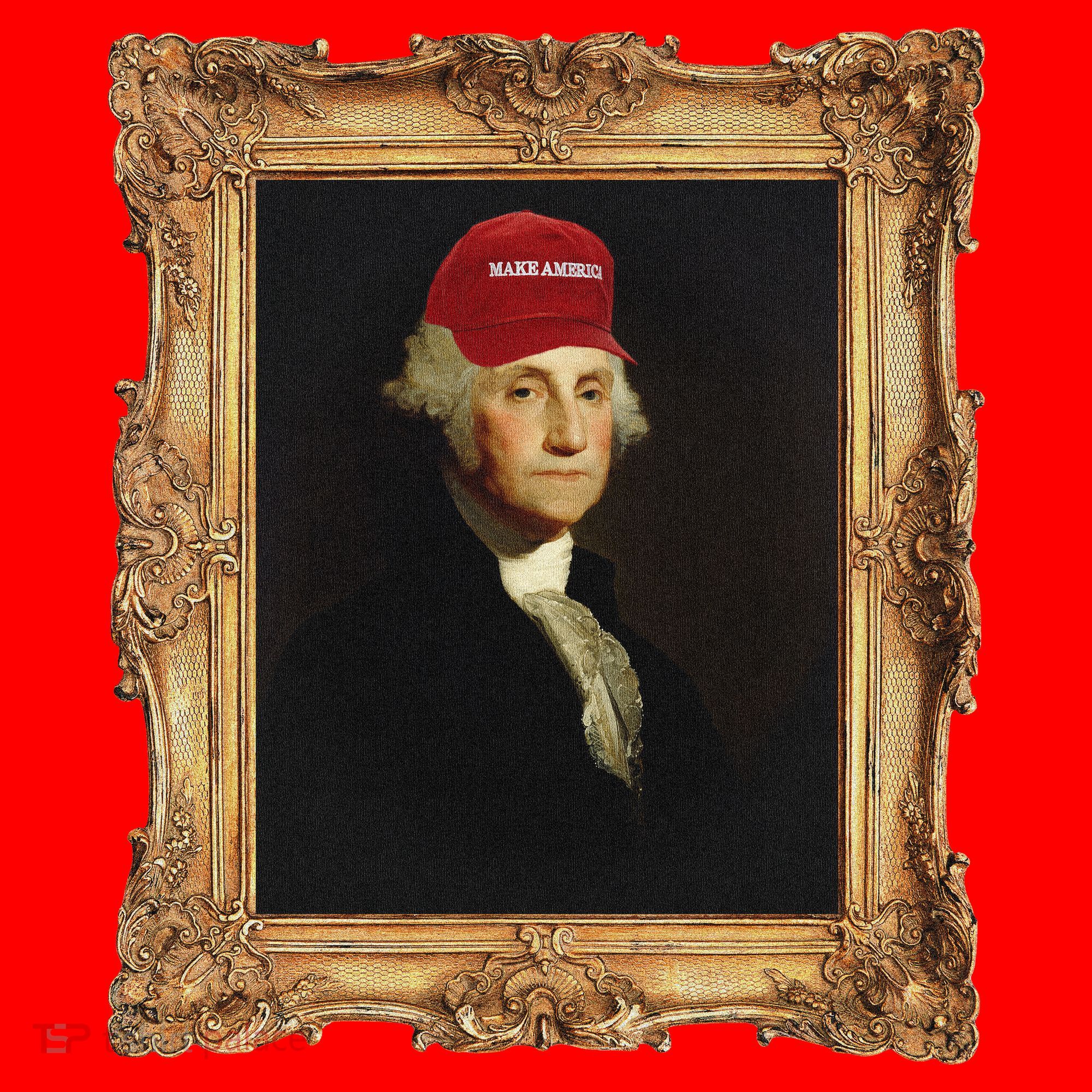 George Washington Make America Portrait Santa Hat