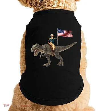 George Washington On A Dinosaur Doggie Tank