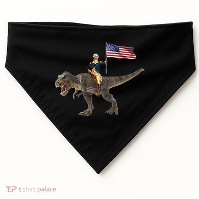 George Washington On A Dinosaur USA-Made Doggie Bandana