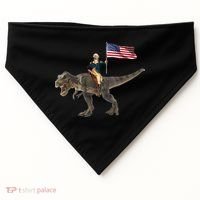 George Washington On A Dinosaur USA-Made Doggie Bandana thumb 0