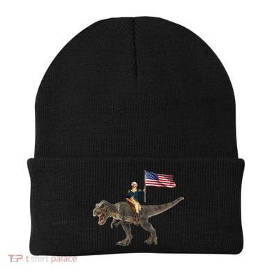 George Washington On A Dinosaur Beanie
