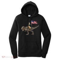 George Washington On A Dinosaur Women's Hoodie thumb 0
