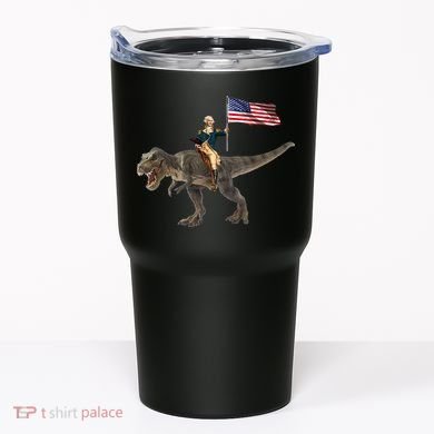 George Washington On A Dinosaur Tumbler
