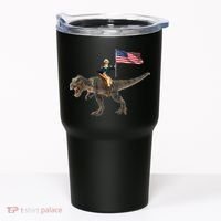George Washington On A Dinosaur Tumbler thumb 0