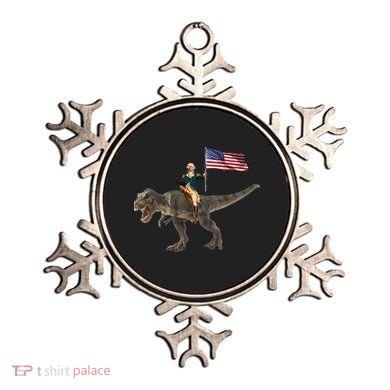 George Washington On A Dinosaur Ornament