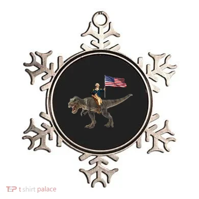 George Washington On A Dinosaur Ornament
