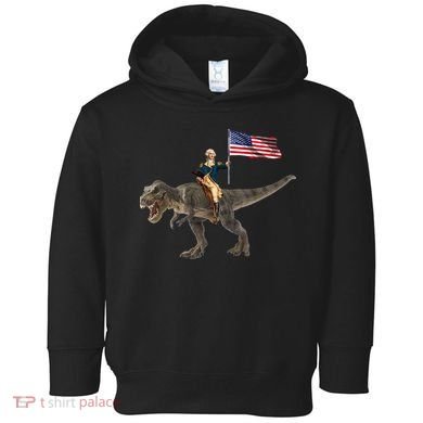 George Washington On A Dinosaur Toddler Hoodie
