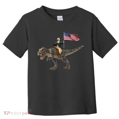 George Washington On A Dinosaur Toddler T-Shirt