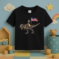 George Washington On A Dinosaur Toddler T-Shirt thumb 3