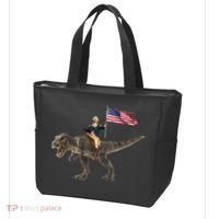 George Washington On A Dinosaur Tote Bag thumb 3