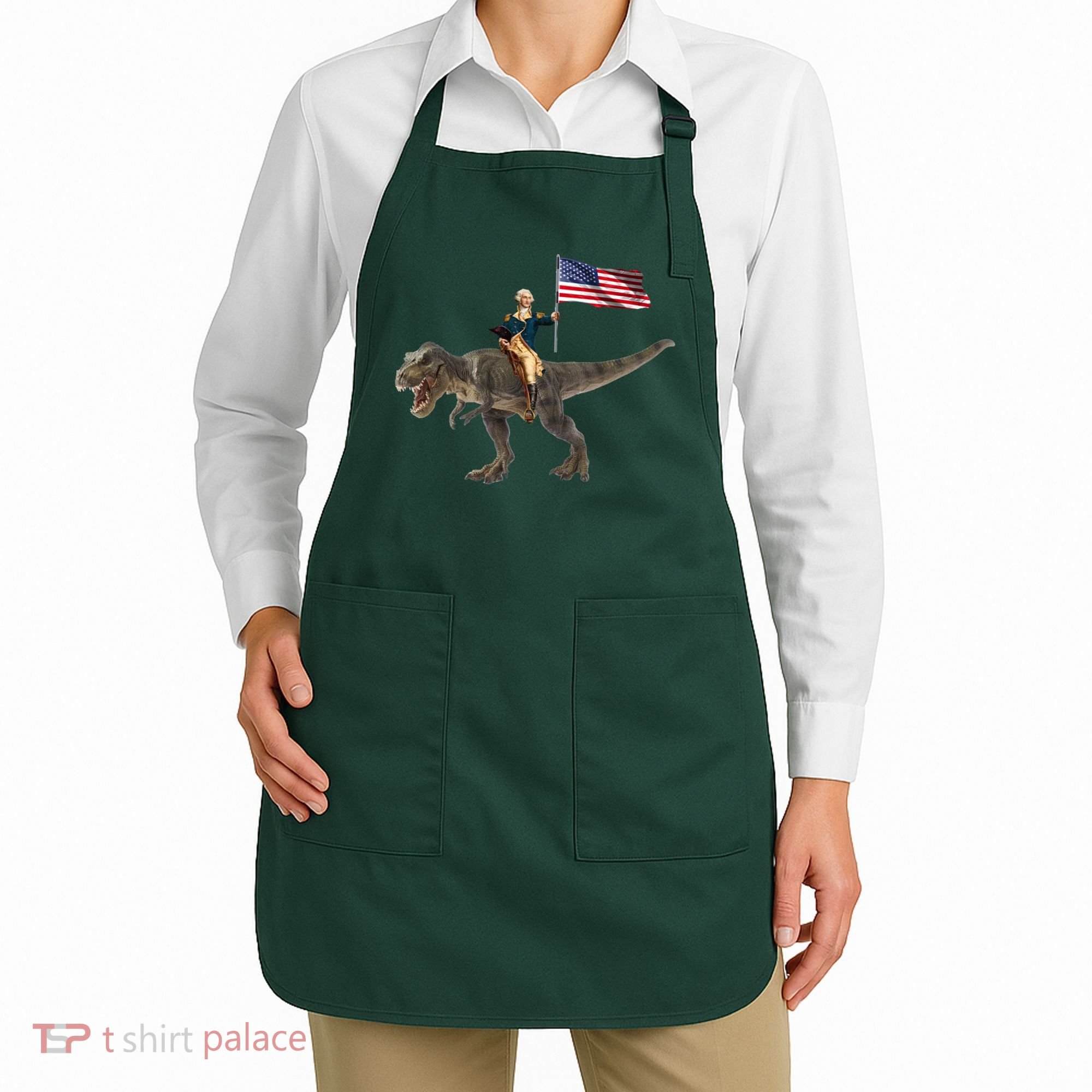 George Washington On A Dinosaur Apron