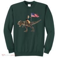George Washington On A Dinosaur Sweatshirt thumb 0