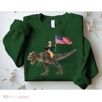 George Washington On A Dinosaur Sweatshirt thumb 2