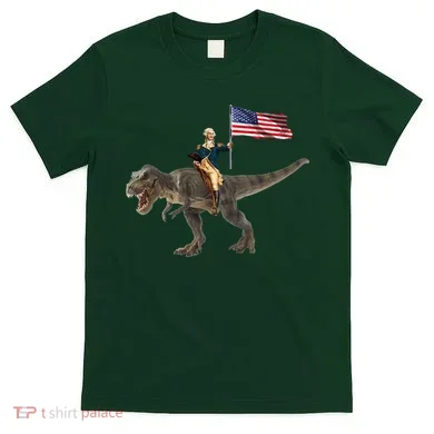 George Washington On A Dinosaur T-Shirt