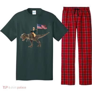 George Washington On A Dinosaur Pajama Set
