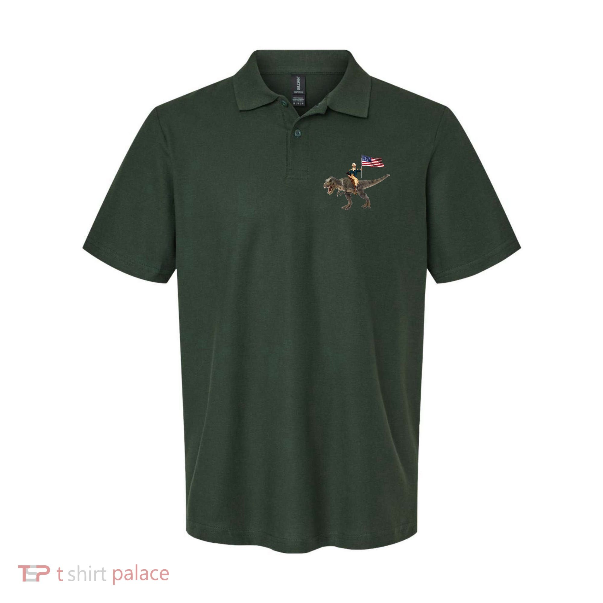 George Washington On A Dinosaur Polo