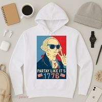 George Washington Party Like Its 1776 Hoodie thumb 3