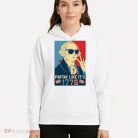 George Washington Party Like Its 1776 Hoodie thumb 5