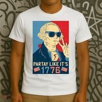 George Washington Party Like Its 1776 T-Shirt thumb 3