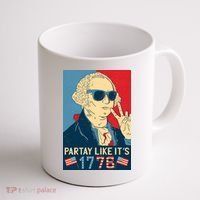 George Washington Party Like Its 1776 Coffee Mug thumb 1