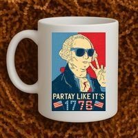 George Washington Party Like Its 1776 Coffee Mug thumb 2