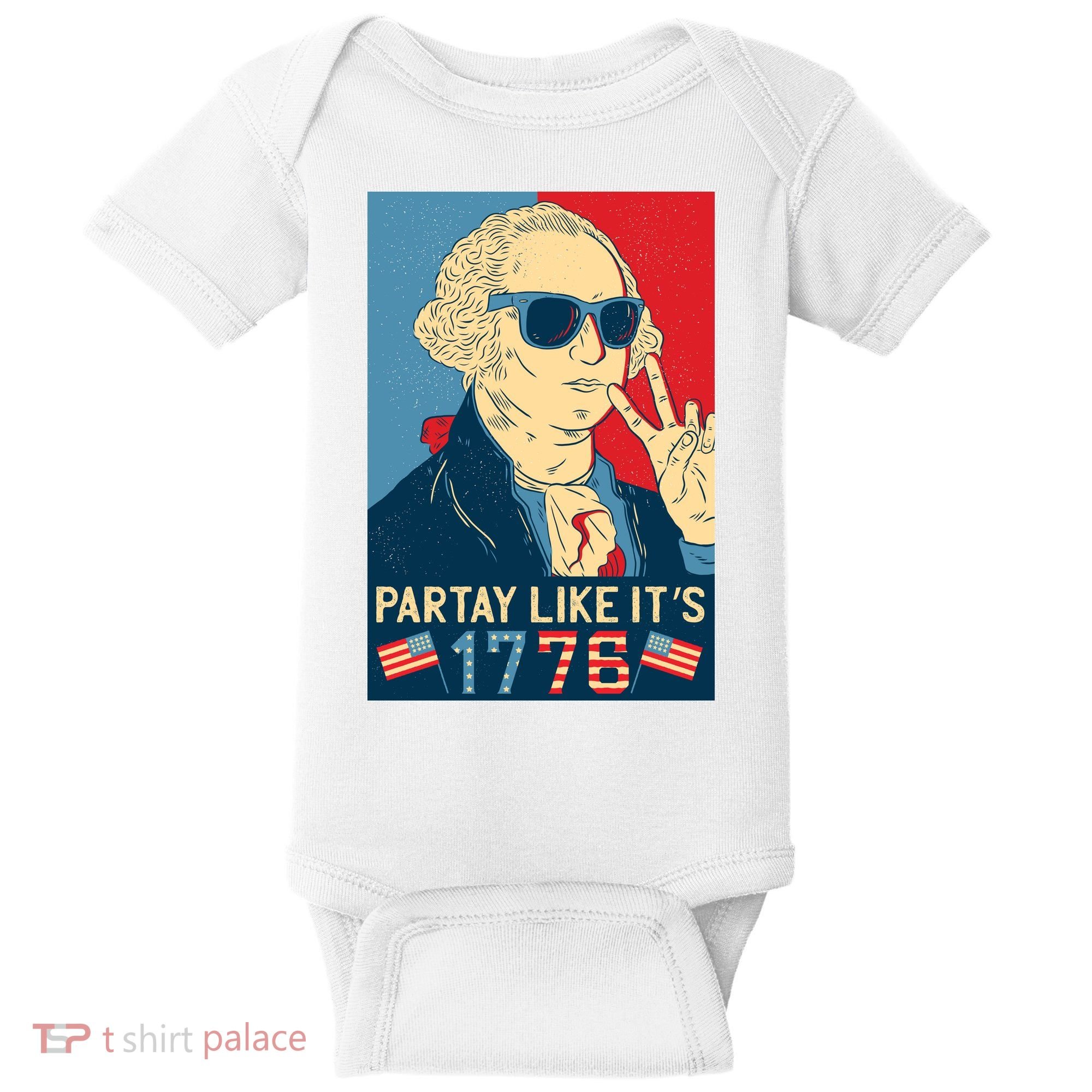 George Washington Party Like Its 1776 Baby Bodysuit