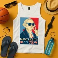 George Washington Party Like Its 1776 Tank Top thumb 4