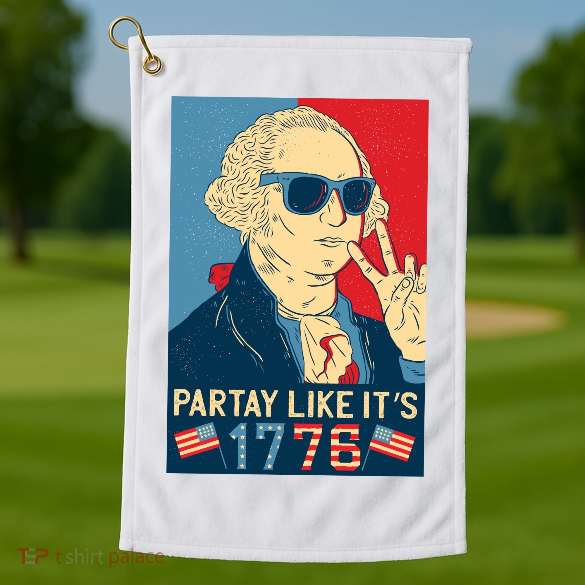 George Washington Party Like Its 1776 Golf Towel