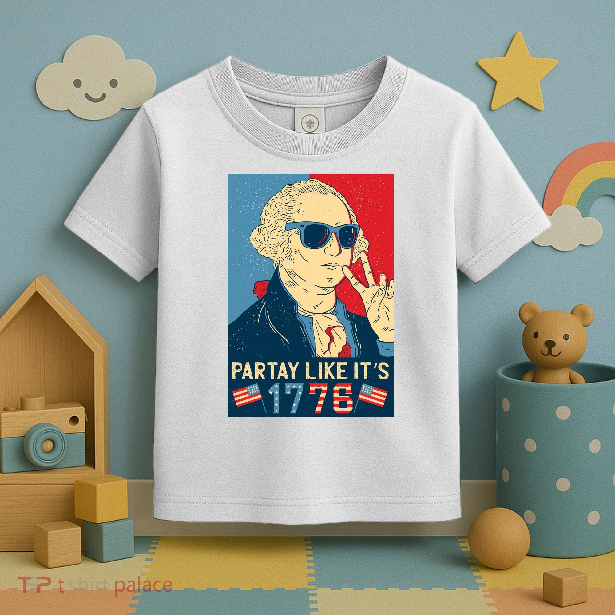 George Washington Party Like Its 1776 Toddler T-Shirt