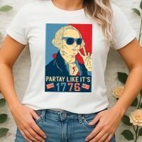 George Washington Party Like Its 1776 Women's T-Shirt thumb 2