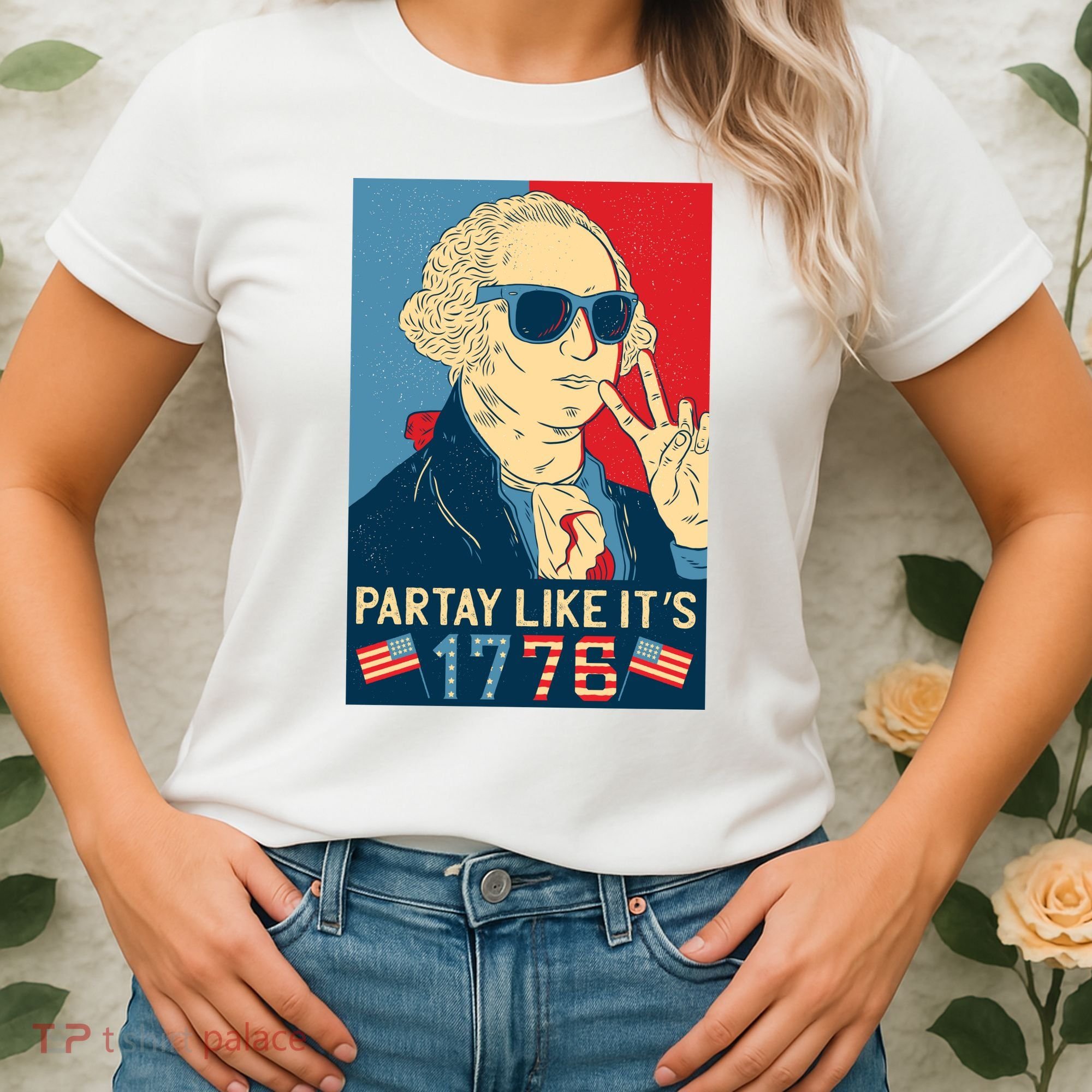 George Washington Party Like Its 1776 Women's T-Shirt