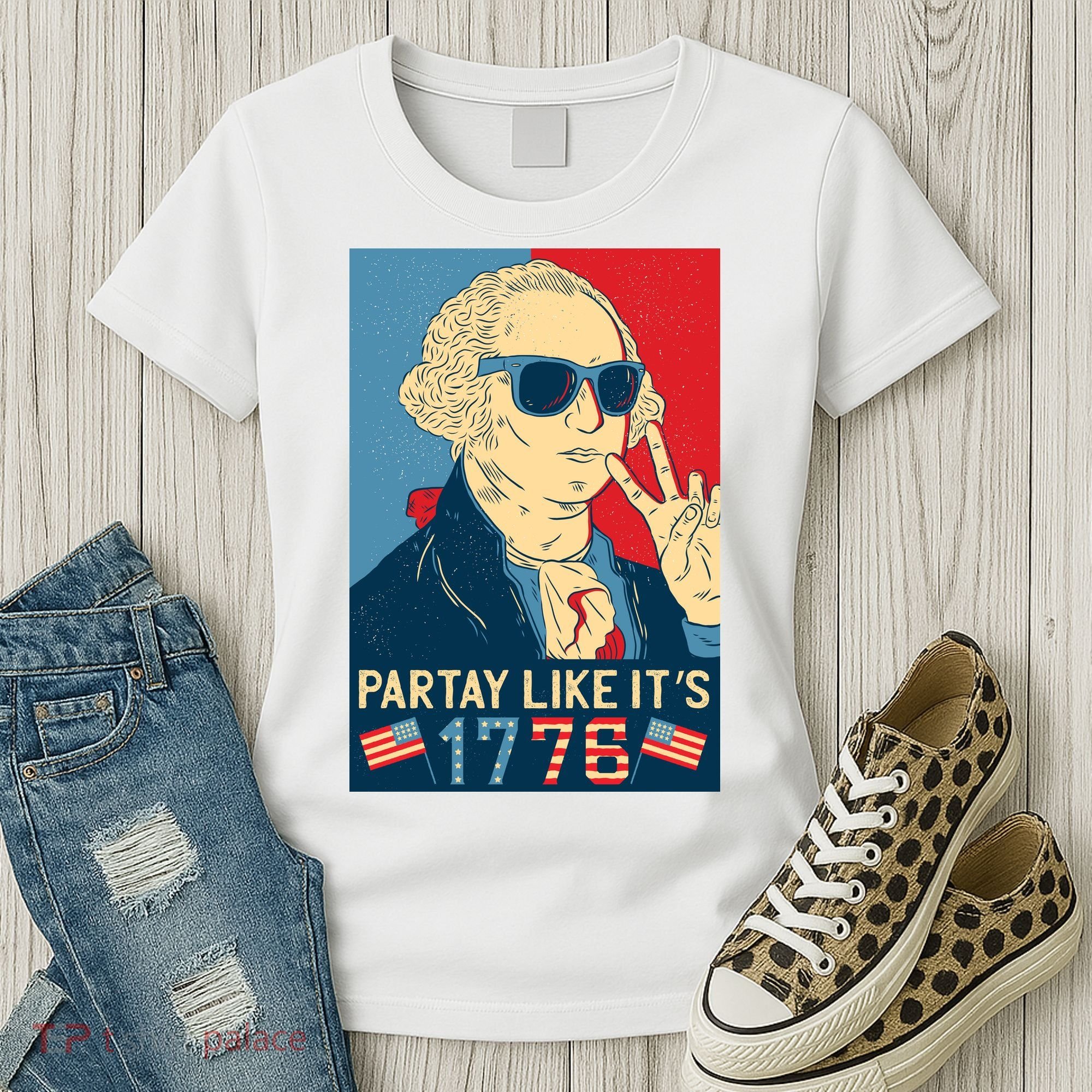 George Washington Party Like Its 1776 Women's T-Shirt