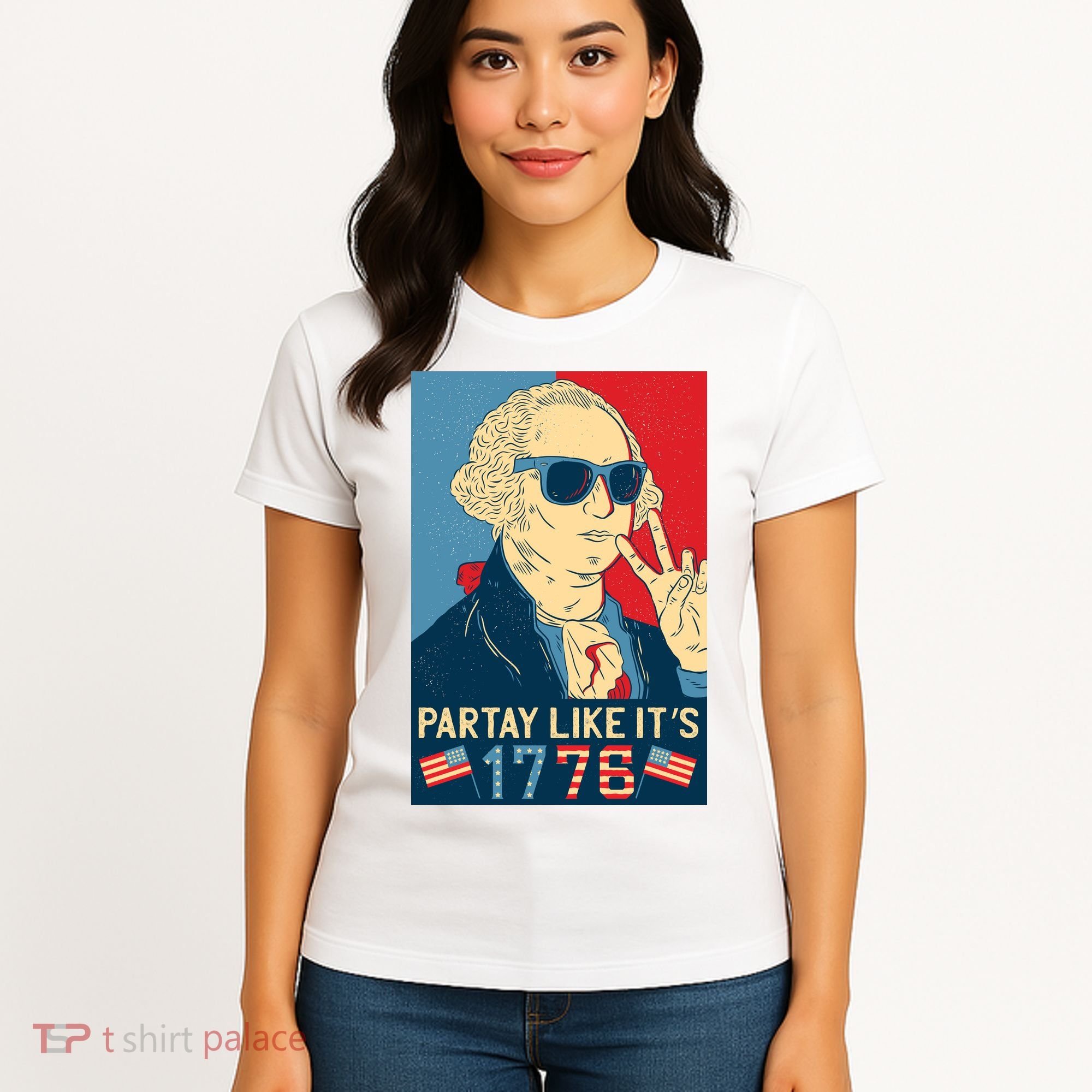 George Washington Party Like Its 1776 Women's T-Shirt