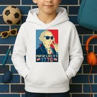 George Washington Party Like Its 1776 Kids Hoodie thumb 2