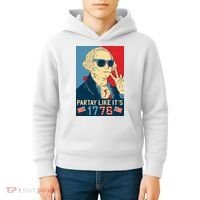 George Washington Party Like Its 1776 Kids Hoodie thumb 4