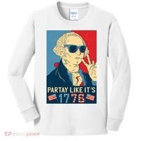 George Washington Party Like Its 1776 Kids Long Sleeve Shirt thumb 0