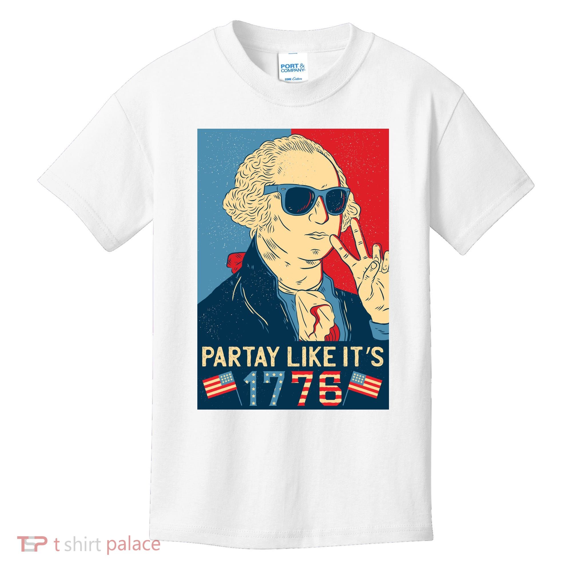 George Washington Party Like Its 1776 Kids T-Shirt