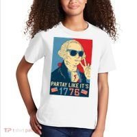George Washington Party Like Its 1776 Kids T-Shirt thumb 2