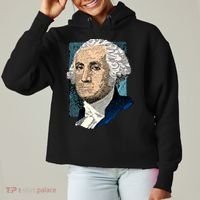 George Washington Portrait Ladies Heavyweight Boxy Pullover Hoodie thumb 0