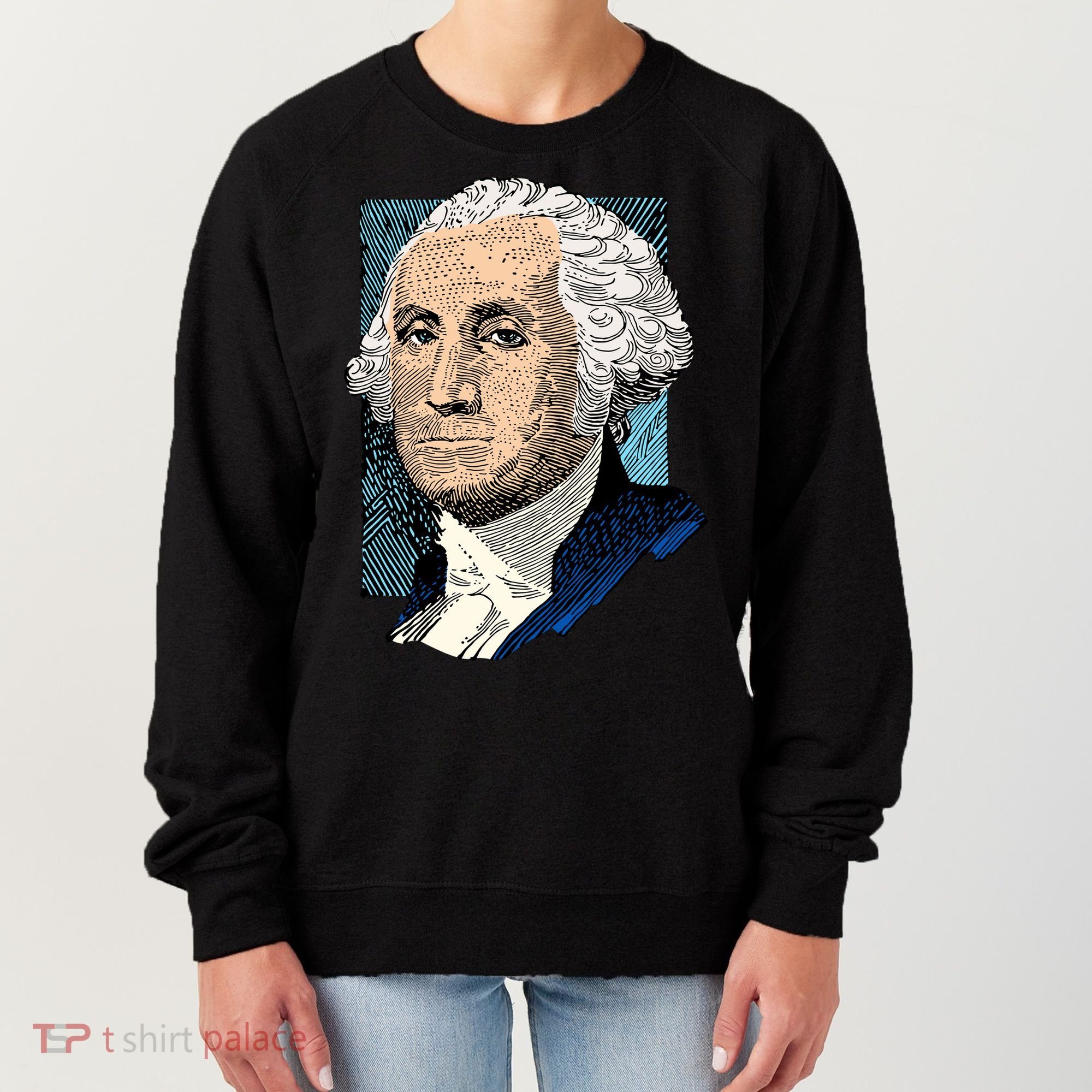 George Washington Portrait Women's Sweatshirt