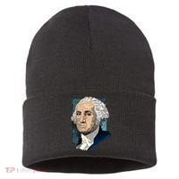 George Washington Portrait Sustainable Knit Beanie thumb 0