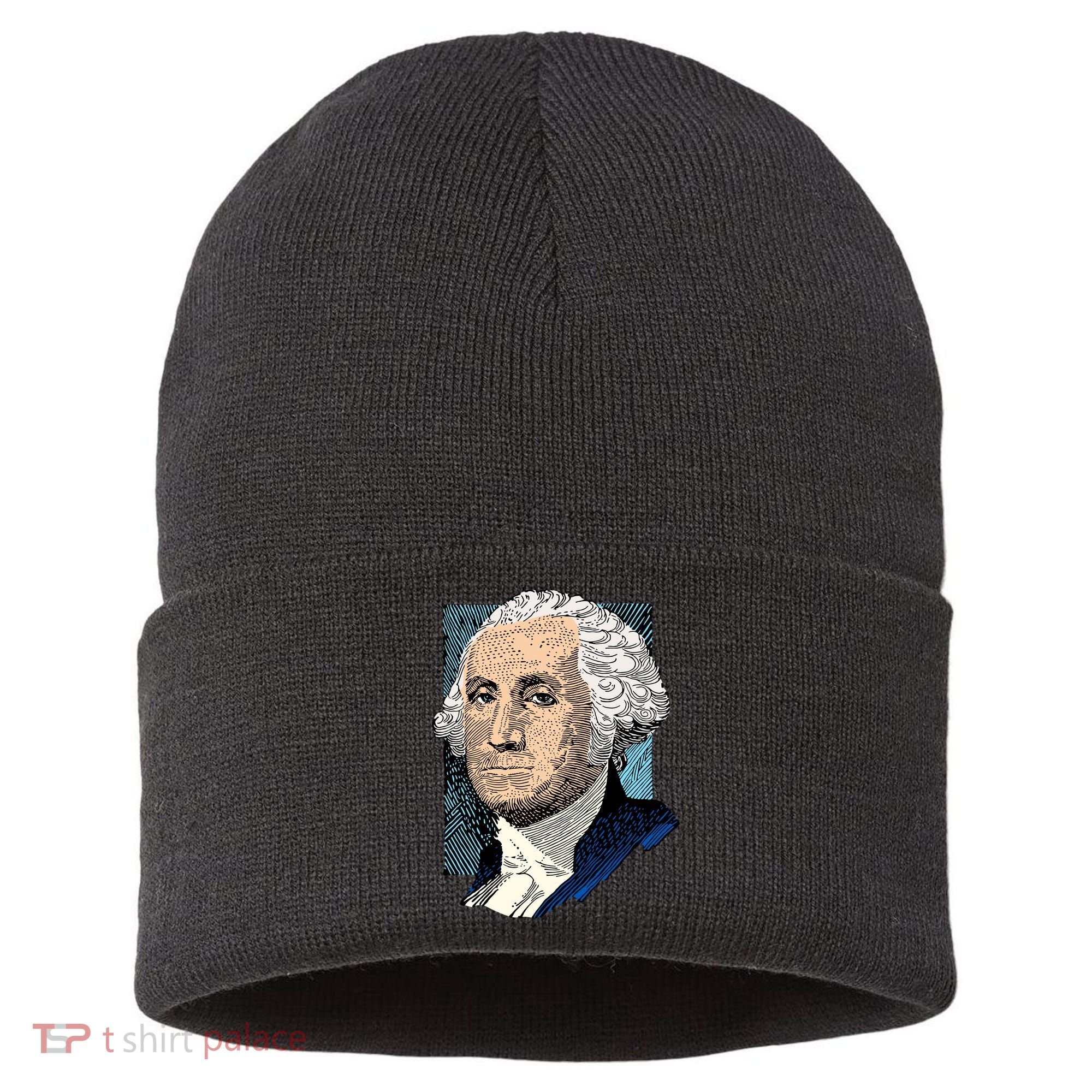 George Washington Portrait Sustainable Knit Beanie