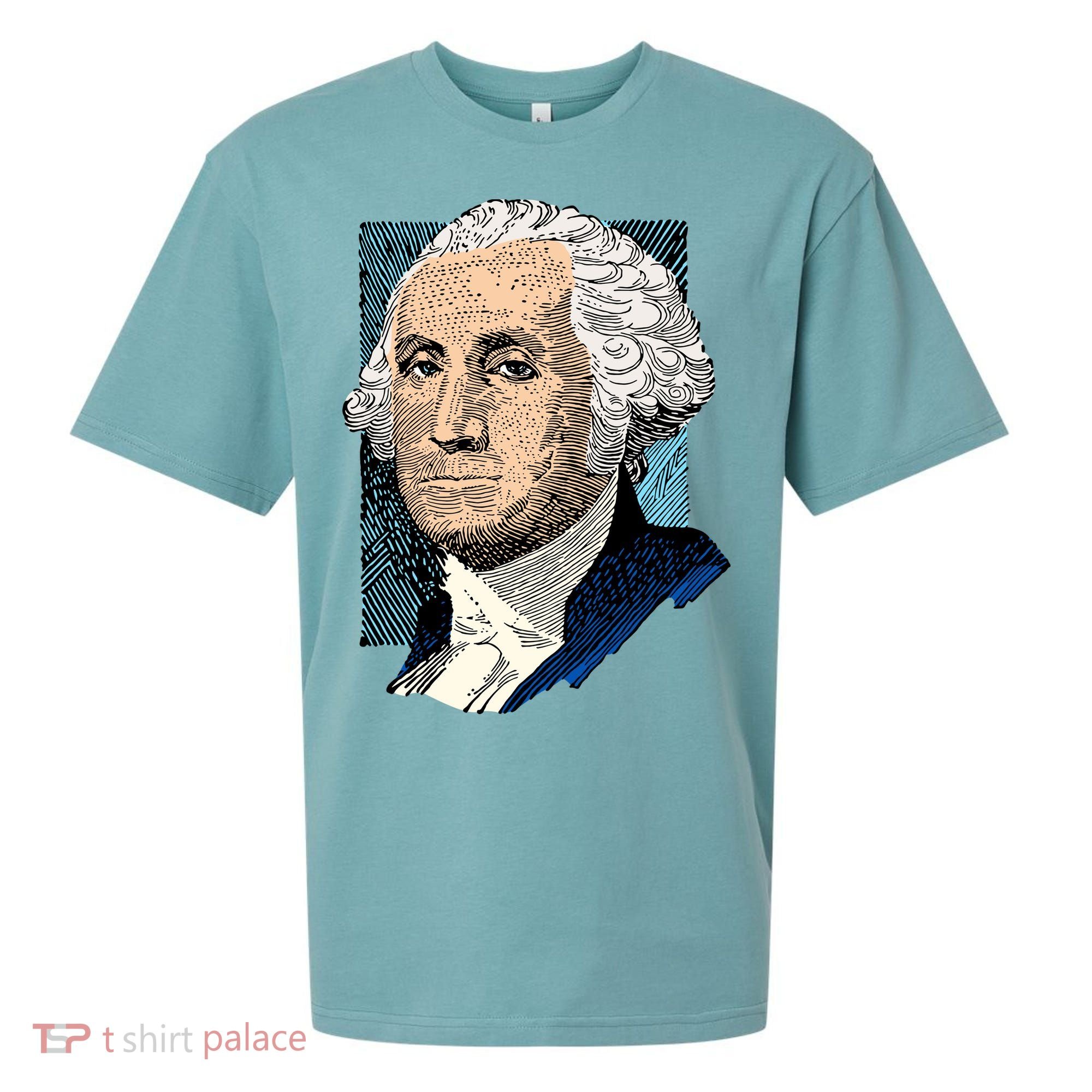 George Washington Portrait Sueded Cloud Jersey T-Shirt