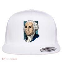 George Washington Portrait Flat Bill Trucker Hat thumb 0
