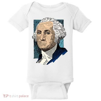George Washington Portrait Baby Bodysuit