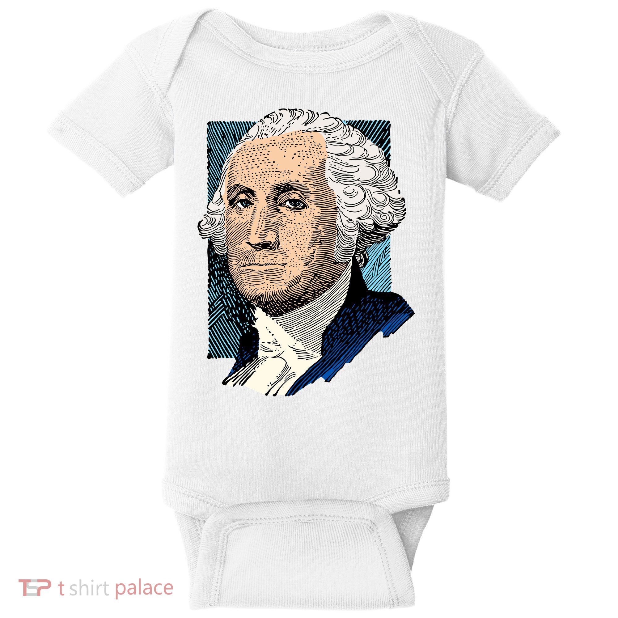 George Washington Portrait Baby Bodysuit