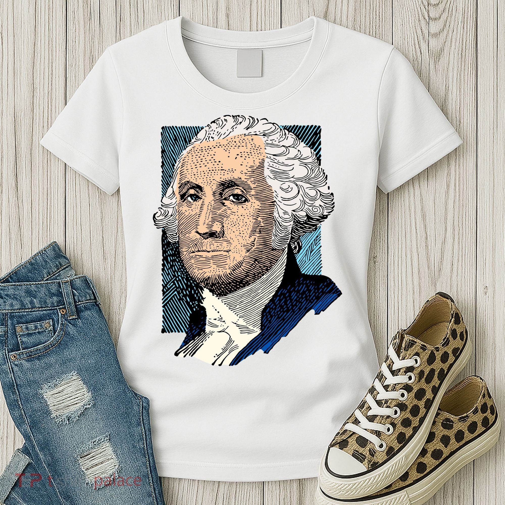 George Washington Portrait Women's T-Shirt