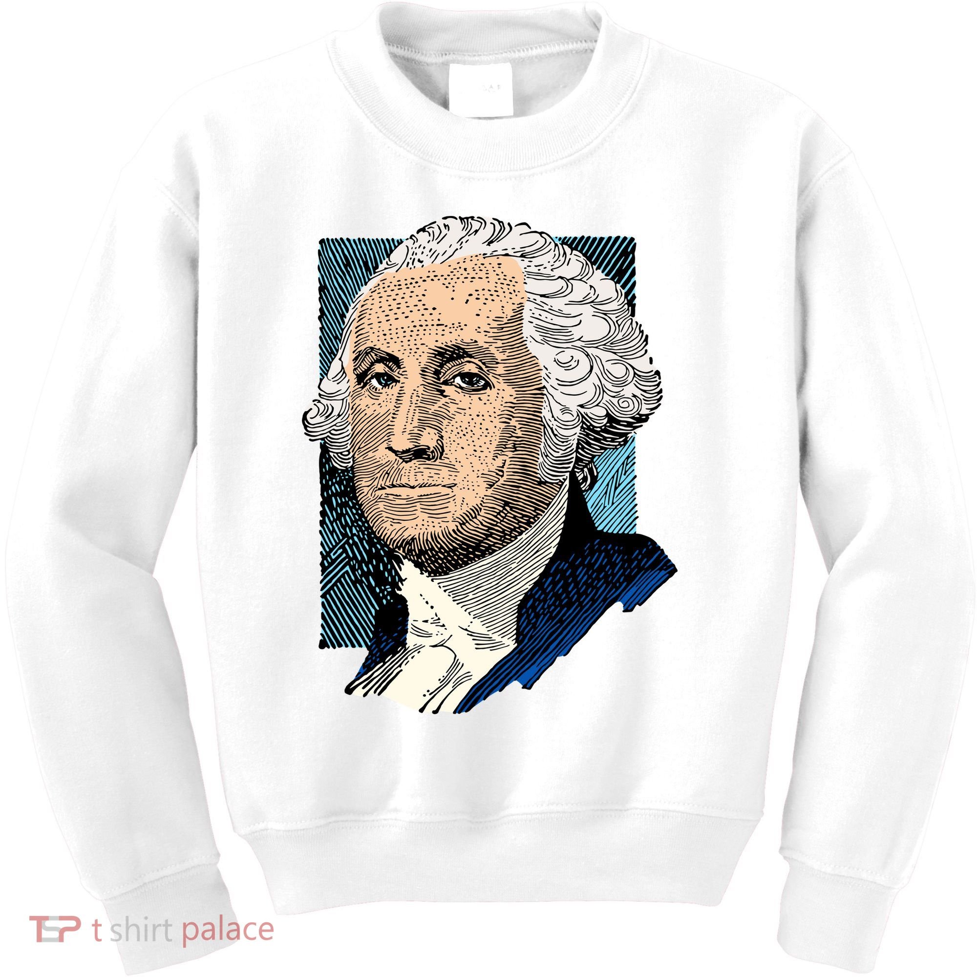 George Washington Portrait Kids Sweatshirt
