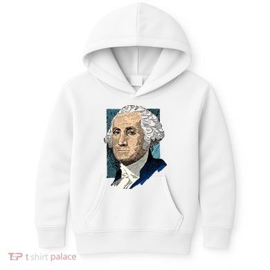 George Washington Portrait Kids Hoodie
